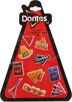 Doritos Fun Stickers for Kids Classroom, Cute Puffy Stickers for Girls, Boys and Teens, Cool Decal Stickers, Party Favors