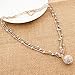 Necklace, Gold Silver Rose Gold Plated Long 3-Color Multi-Chain Necklace Full Rhinestone Crystal Ferido Ball Pendant Necklace Fashion Jewelry Gift for Women Mother Wife at Mother's Day,Birthday