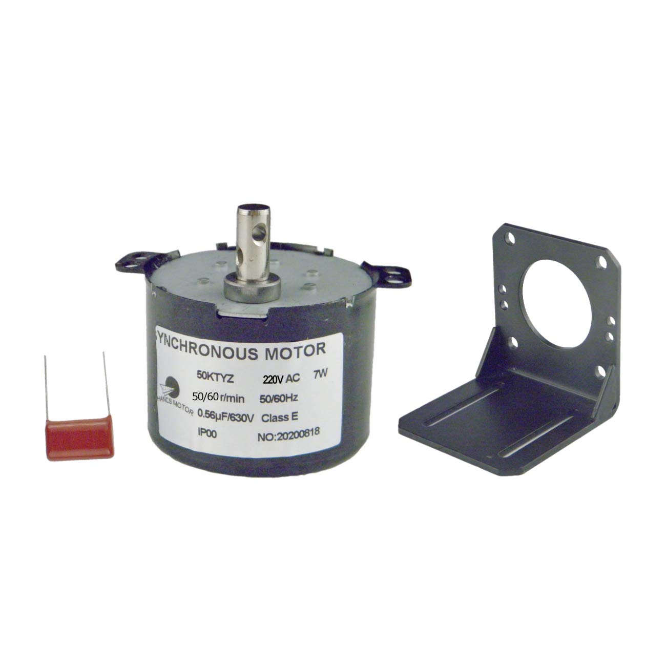 CHANCS Mini Gear Motor Slow Speed 50KTYZ 220V 50-60RPM Micro AC Motor Seat Support Bracket