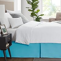 Vista 92 de Nestl - Falda plisada de cama de fácil ajuste, con caída a medida de 14 pulgadas, microfibra suave de doble cepillado, con calidad de hotel