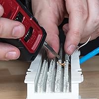 Vista 10 de Klein Tools VDV427-300 Herramienta de perforación de impacto con hoja 66/110, conexiones de cable CAT confiables, fuerza ajustable, incluye púa