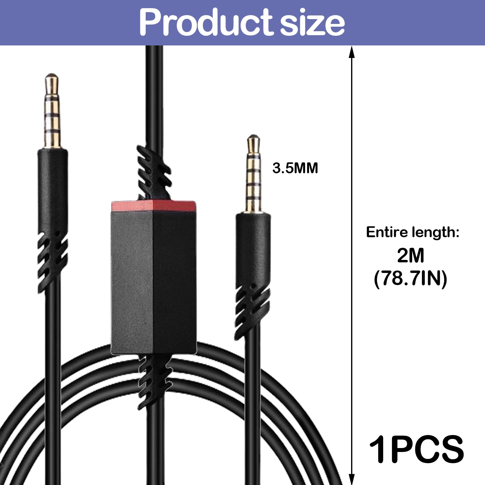 Mcbazel Câble De Rechange Pour Casque Avec Contrôle Du Volume Pour