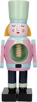 KitchenCraft KCXMNUTLADY Nutcracker Collection Wooden Nut Cracker, Female, Gift Tagged, Wood, Mixed