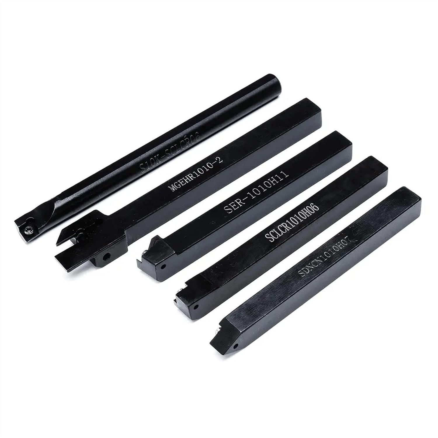 5pcs 10mm Shank Lathe Turning Tool Holder Boring Bar CNC Tools Set with Inserts and Wrenches Machinist Lathe Tools