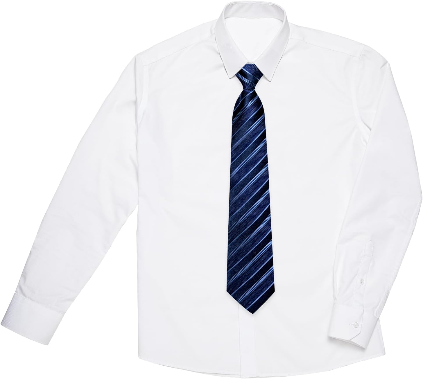 DiBanGu Boys Pre-tied Neckties and Pocket Square Set Adjustable Strap Tie for Kids Wedding Party Graduation School Uniforms - Image 5