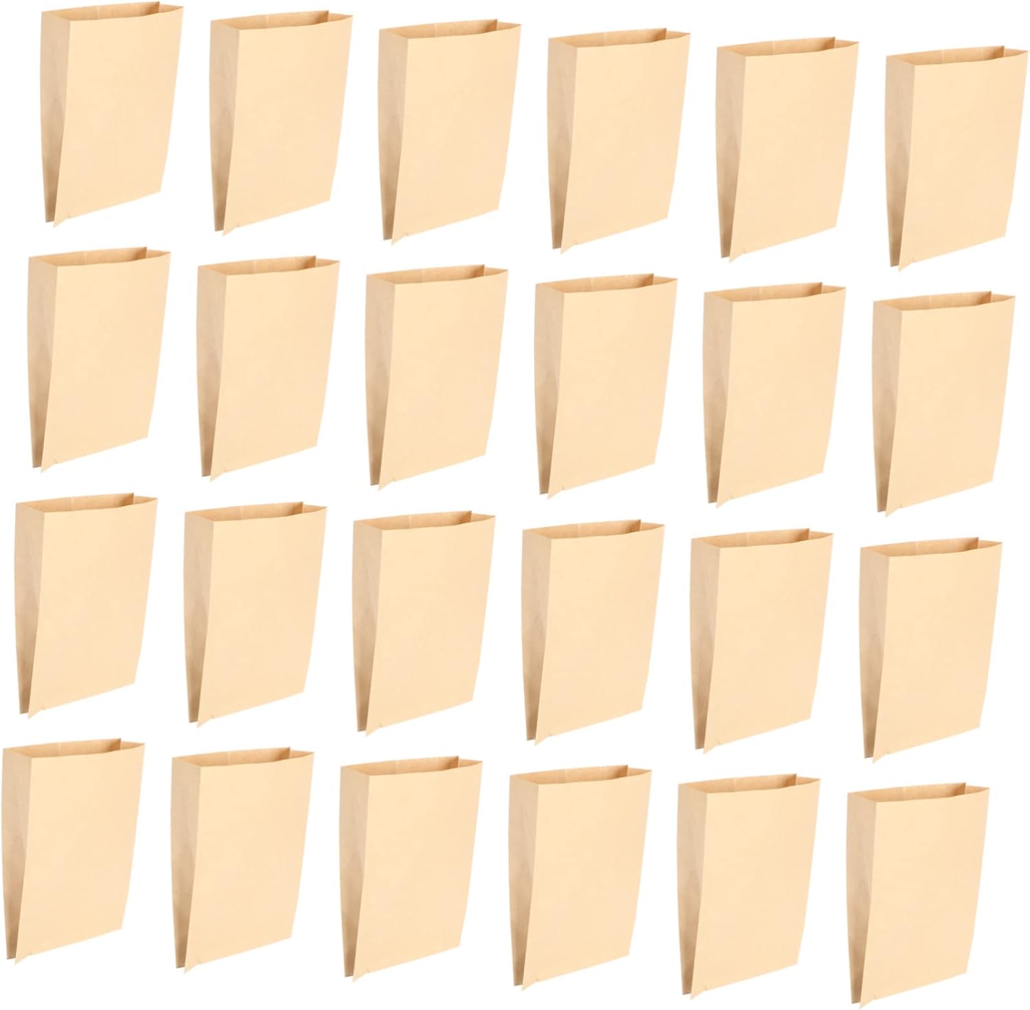 PRETYZOOM 100pcs Reusable Food Bags Kraft Paper Treat Bags Party Favor Cellophane Storage