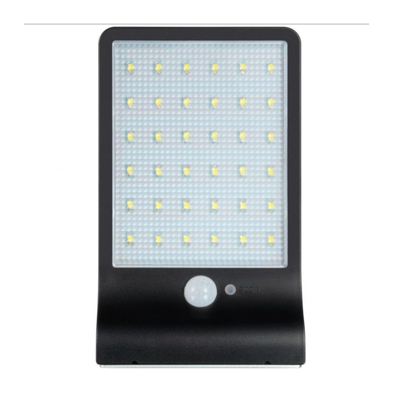 Słoneczna latarnia uliczna, 36 diod LED Solarne lampy rynnowe Kinkiety ścienne z drążkiem montażowym Zewnętrzny czujnik ruchu Czujnik światła Oświetlenie bezpieczeństwa do ogrodu, garażu(Black)