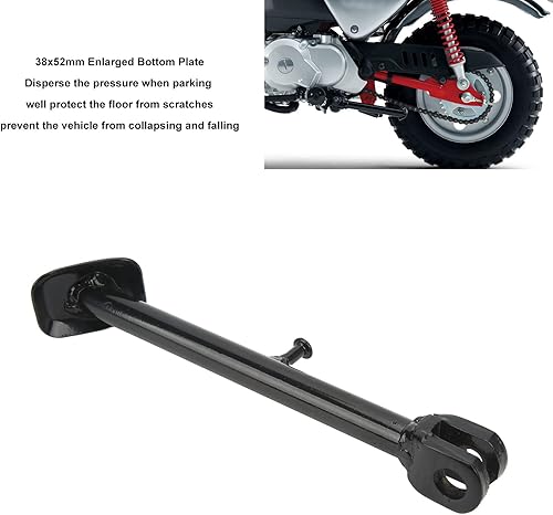 Miniatura 2 de Soporte para motocicleta, pata lateral de motocicleta, aleación de metal de 8.858 in de largo, 1.496 x 2.047 in, placa de repuesto para bicicleta Z50