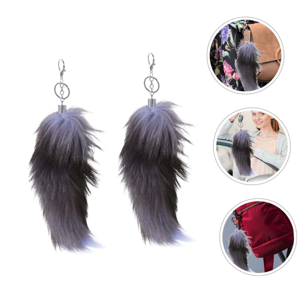 LIFKOME portachiavi a coda portachiavi per chiavi auto ripieno calza catena decorazione casa home decoration decorazioni per appendere chiavi Ciondolo chiave finta pelliccia di volpe