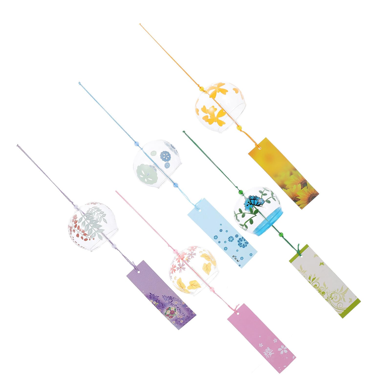 Carillons à vent en verre transparent décoration suspendue extérieure jardin
