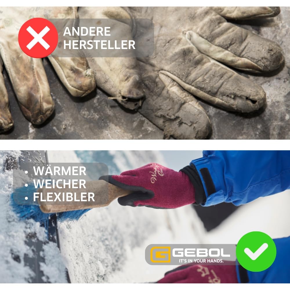 Kerbl PowerGrab 297381 thermische latex gebreide handschoenen met acryl vulling maat 7 oranje