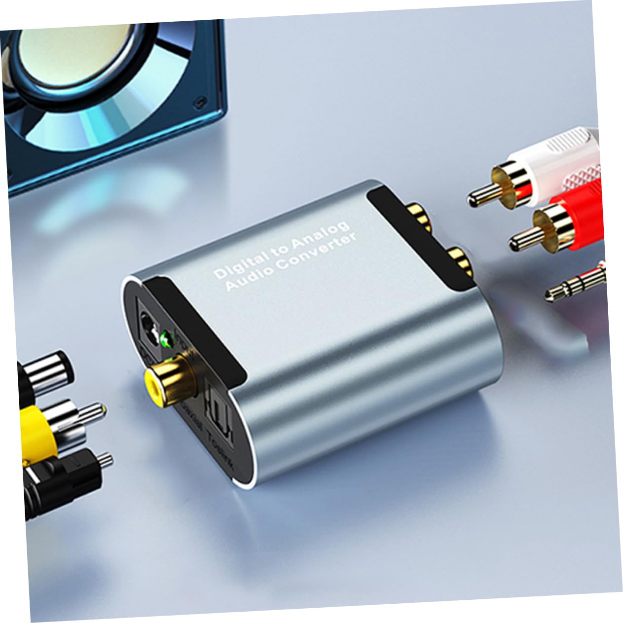 Convertitore Audio Digitale-analogico Lega di Alluminio in Fibra Ottica, e Coassiale Uscita 2x, e Jack 3,5mm, senza Rumore, 32-96 Khz