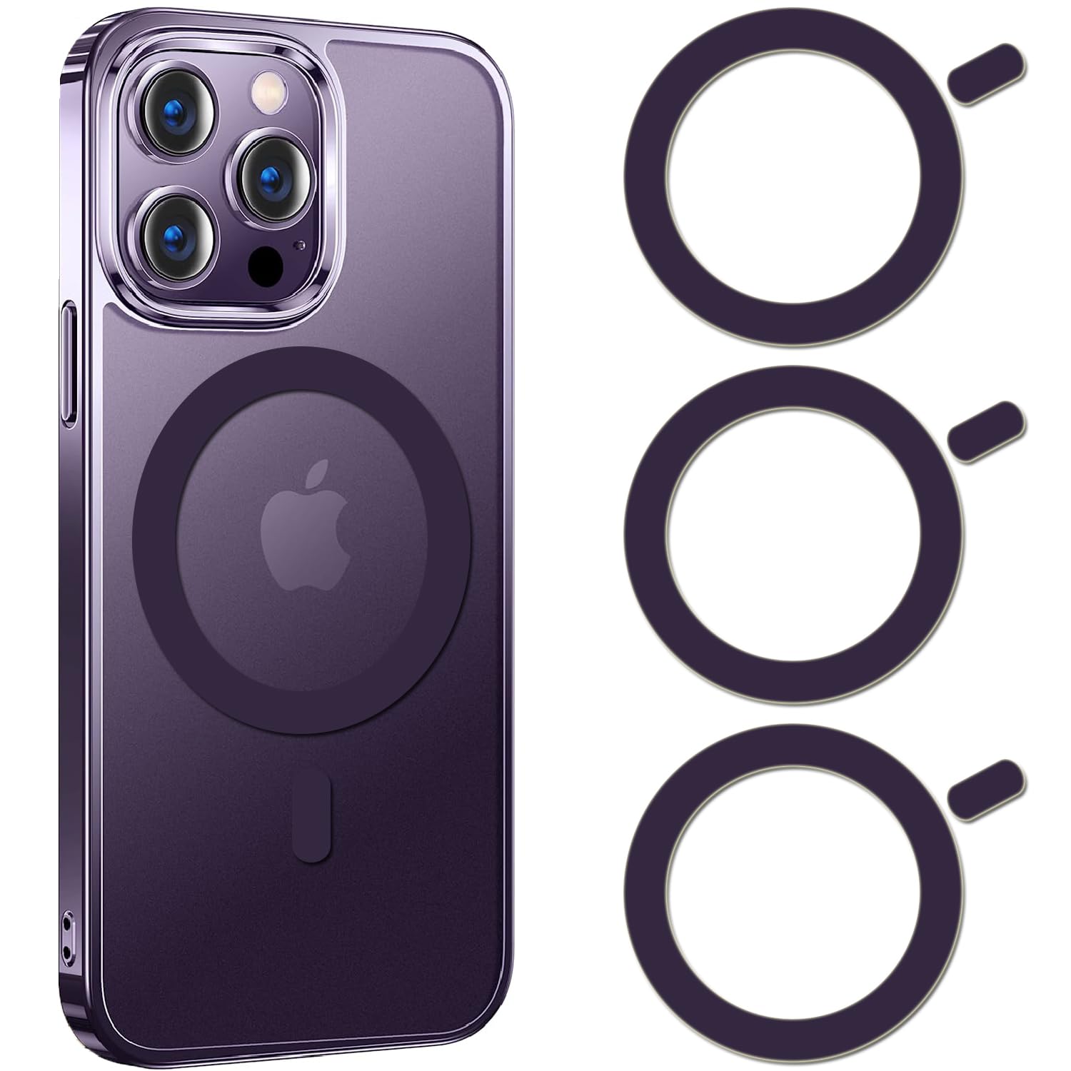 COJOC 3PCS for Magsafe Ring Sticker,Universal Magnetic Conversion Adapter Compatible with Wireless Charging Accessories for iPhone 17/Air/16/15/14