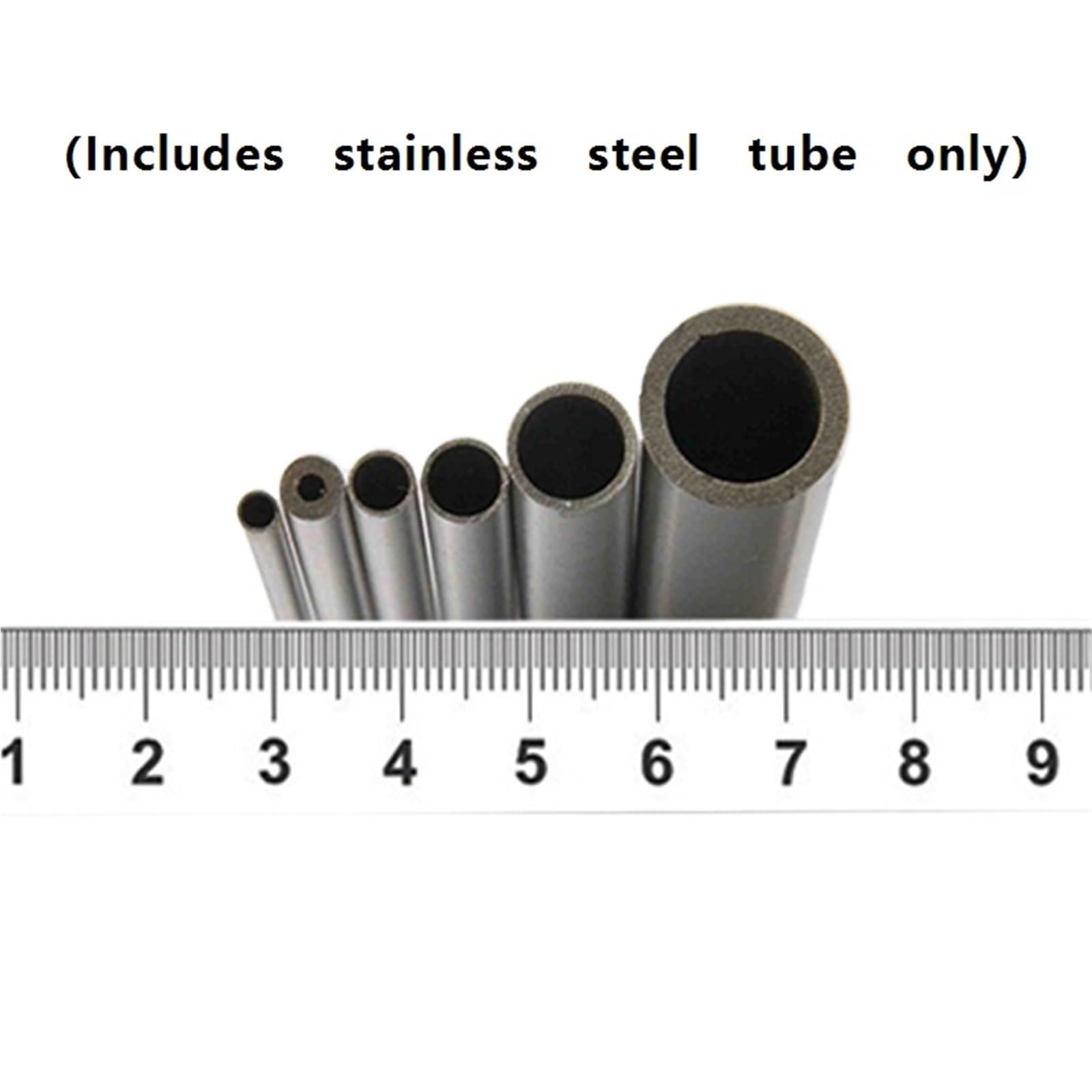 Rundes Kapillarrohr 4 Stück runde Kapillarrohre aus Edelstahl 304, Länge 500 mm, hohle silberne Stahlrohre for die Herstellung