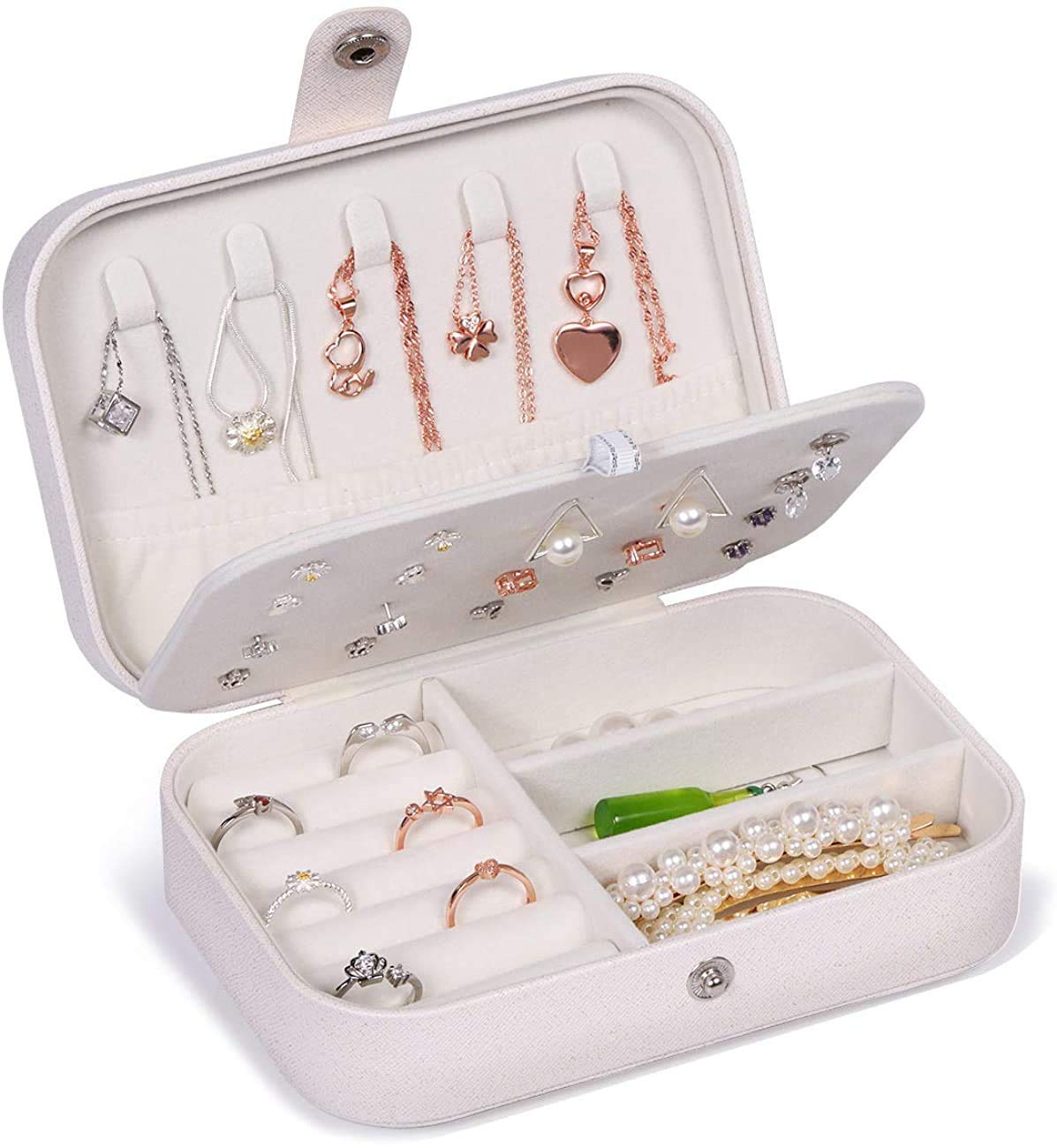 Jewellery Box, PU Leather Jewelry Case, Travel Jewelry Storage Case for Rings, Earrings, Necklace, Bracelets Organizer Jewellery Storage Boxes