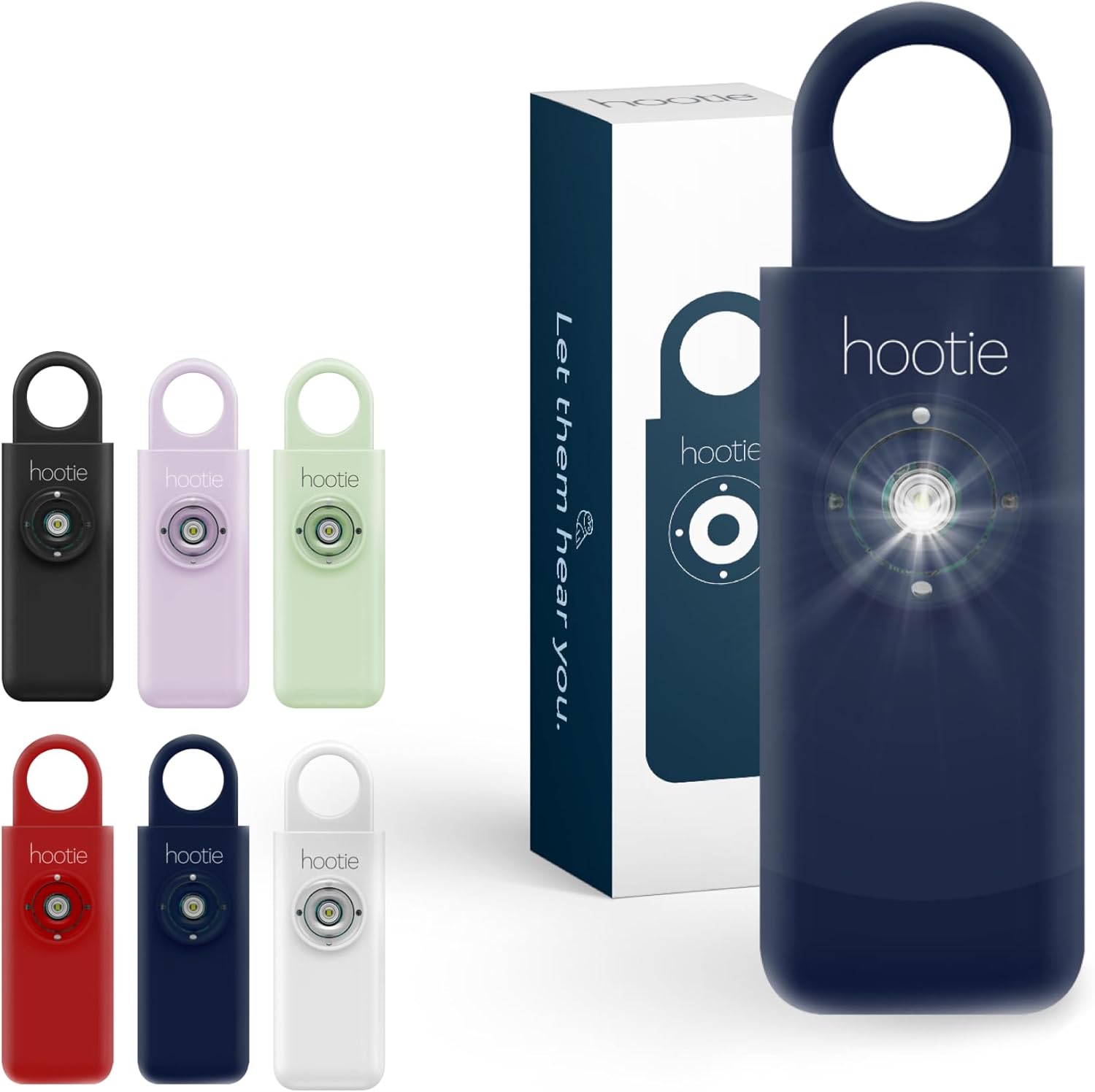 Hootie Personal Safety Alarm for Women, Men, & Kids – Keychain Alarm, Self Defense Strobe & Siren, Security Siren Keychain with 130dB Self Defense Siren & Strobe Light – Navy Hootie Personal Safety Alarm for Women, Men, & Kids – Keychain Alarm, Self Defense Strobe & Siren, Security Siren Keychain with 130dB Self Defense Siren & Strobe Light – Navy