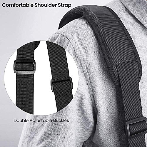 Tomtoc Universal Replacement Shoulder Strap With Adjustable Thick Pad For Bags And Luggage, Padded & Adjustable Bag Strap, Black #TOP2