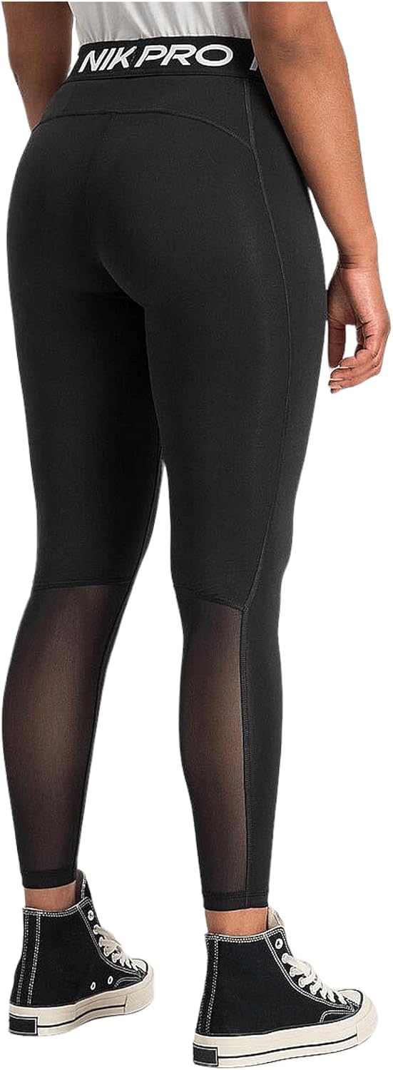Nike Pro Women's Dri-fit 7/8 Length Leggings, Black/White, XXL