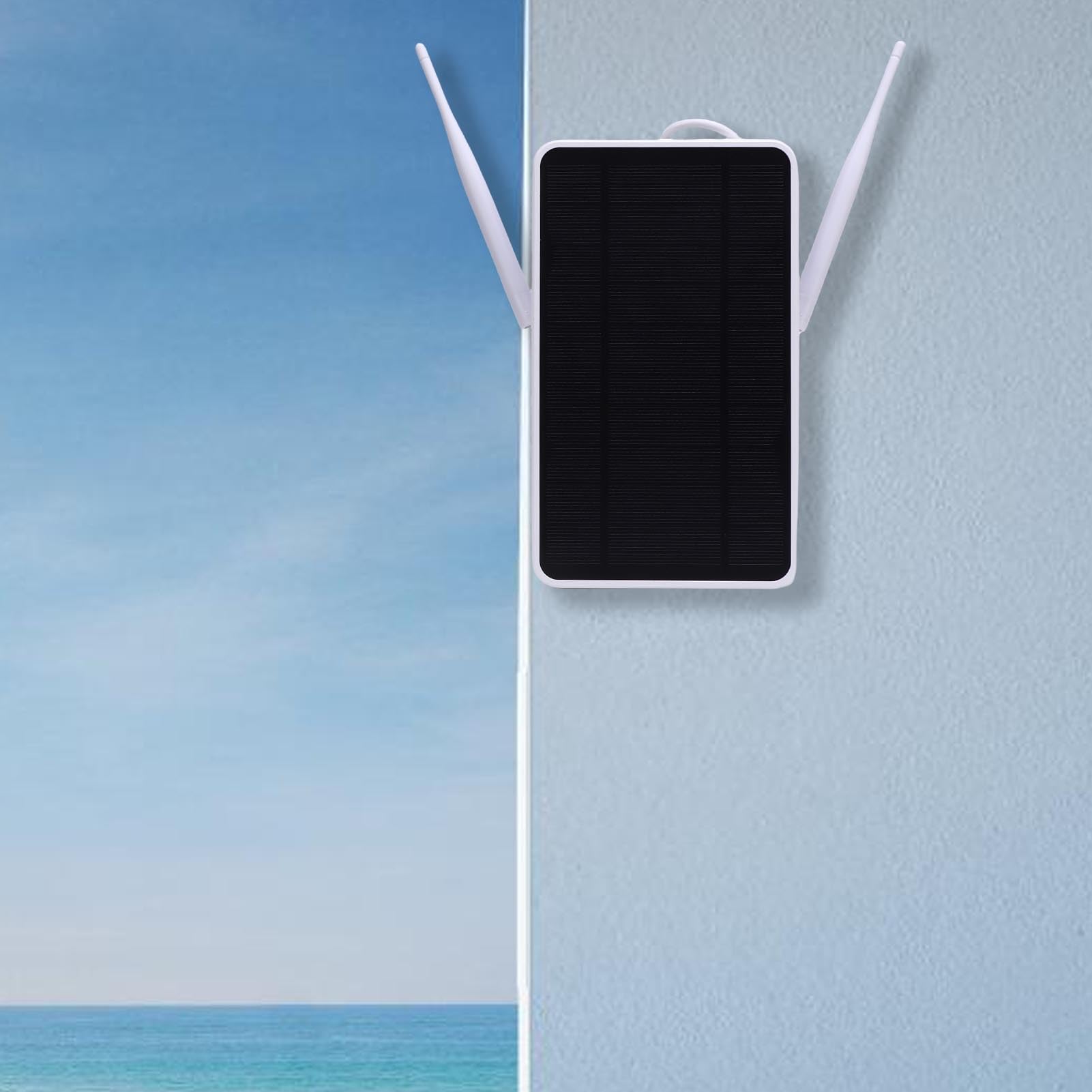 Modem Router Ad Energia Solare da 6 W, Ripetitore WiFi LTE 4G IP66 con Batteria da 12000 MAh e Slot per Scheda SIM, per Fattoria da Campeggio All'aperto (Versione europea)