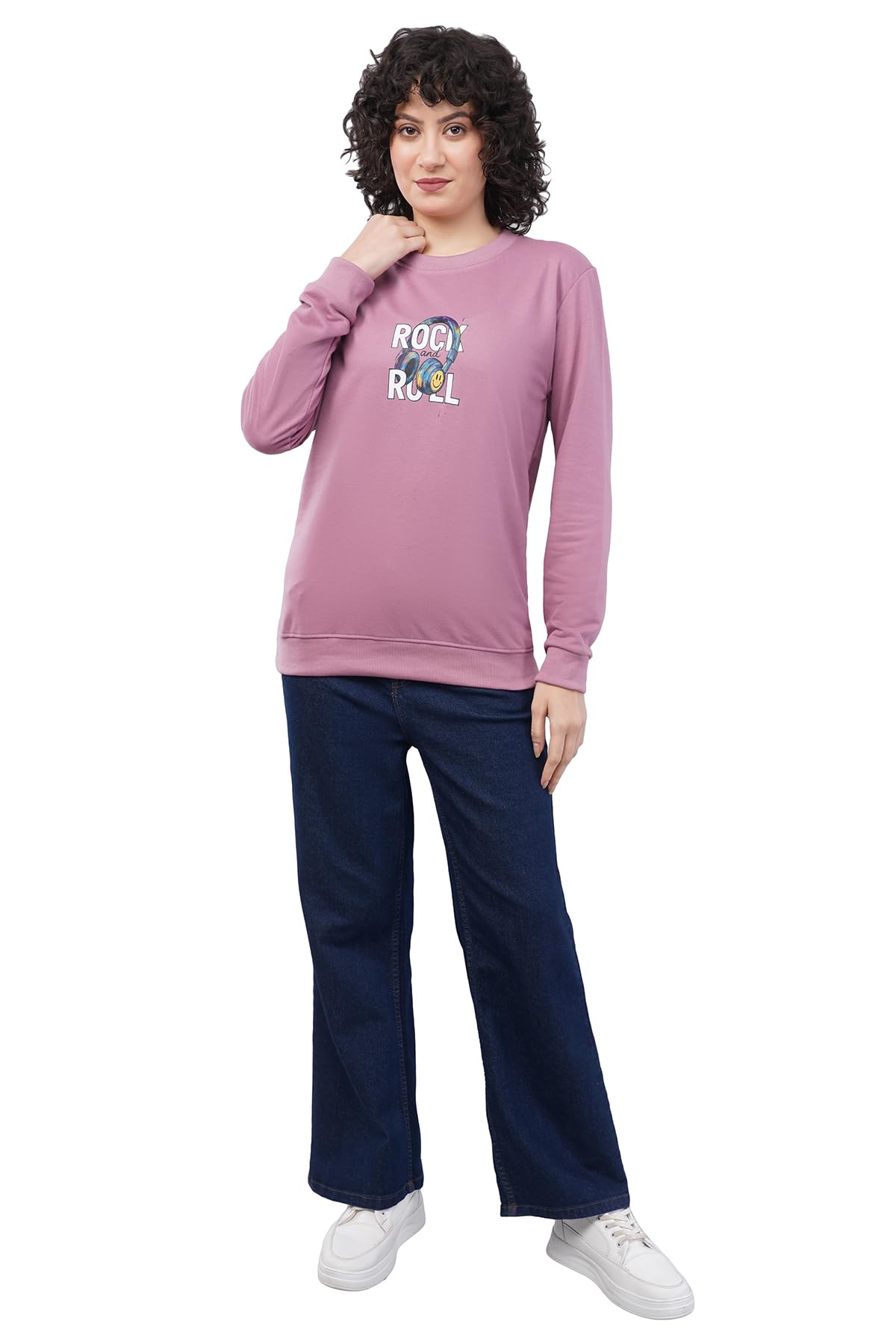 agatelier Women's Cotton Fleece Round Neck Full Sleeve Sweatshirt-picture-46