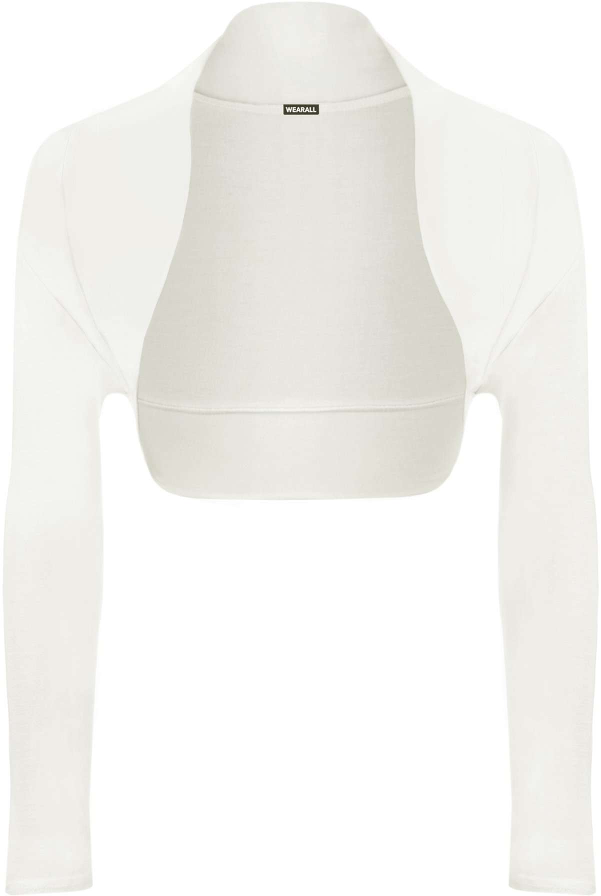 Wearall Women's Cream Shrug Bolero Stretch Top Cardigan - 12/14