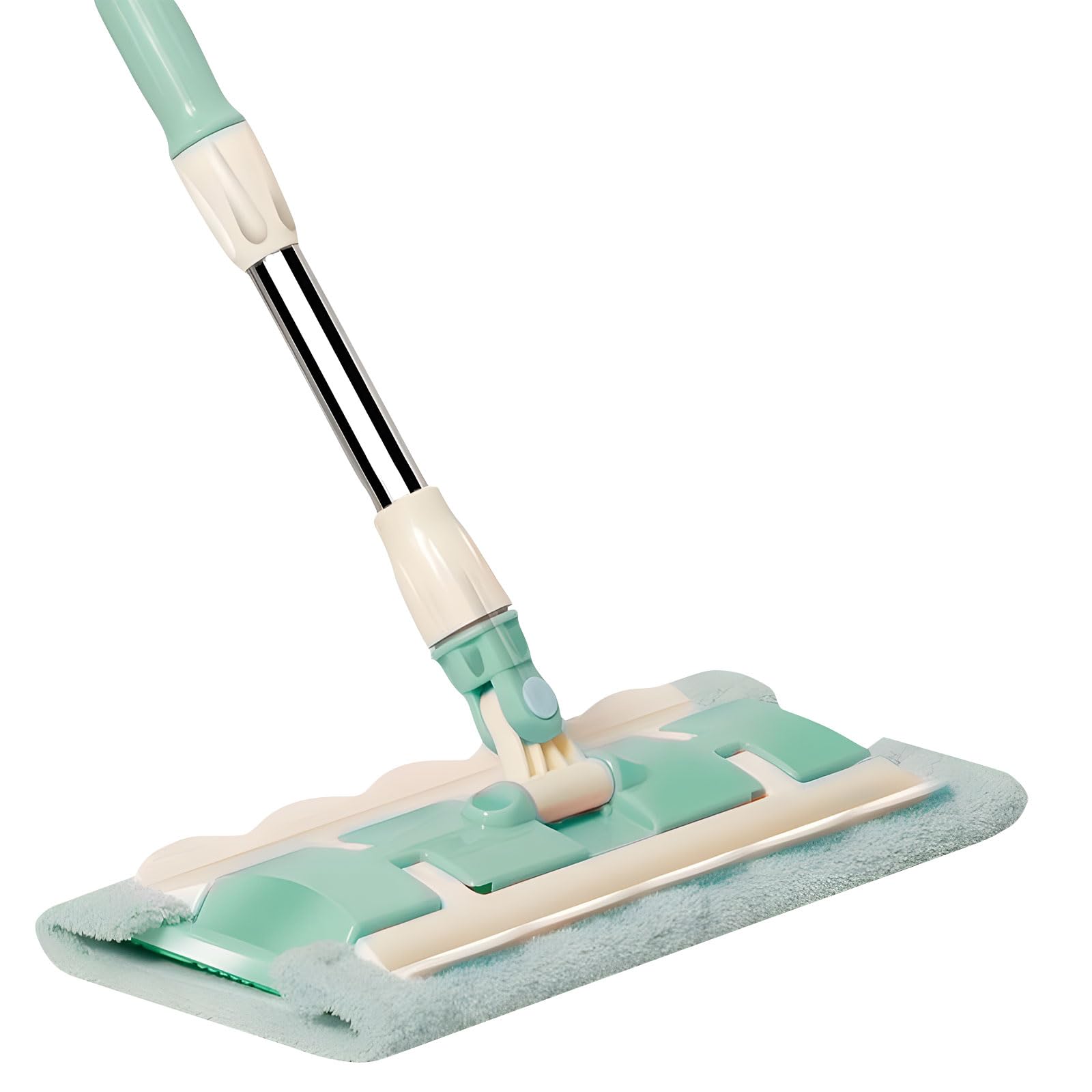 Limpiador ergonómico grueso para suelo con cabezal de fibras de doble acción para baño, cocina, derrames, lavable, 500 denegaciones, lavado a mano, paño plano grande
