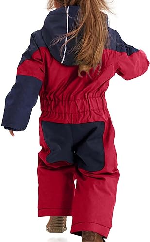 Miniatura 3 de Trajes de nieve para niñas y niños, para invierno, esquí, de una pieza, resistente al viento, resistente al agua, con forro polar, overol de plumón