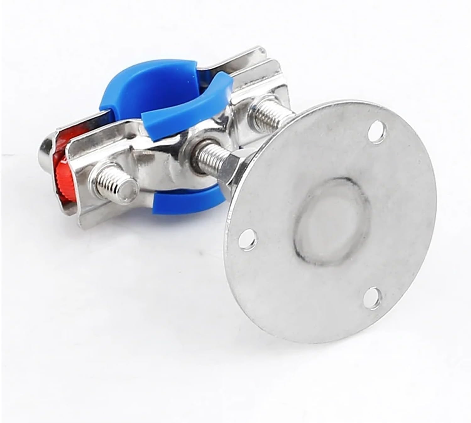 Ceiling Mount Pipe Support 30-50mm Adjustable Rod Fit 19-108mm OD Tube 304 Stainless Pipe Hanger Bracket Clamp Support Clip with Base Plate(Fit 51-57mm OD Tube)