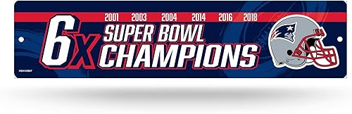 Miniatura 8 de Señal de calle de plástico NFL Rico Industries 4" x 16" Alternativo