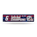 Rico Industries NFL New England Patriots - 6X Champ Plastic Street Sign - Home Dcor - Wall Sign