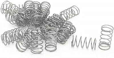XJS Metal Compression Spring Silver Tone (0.8x11x21mm 20 Pcs)