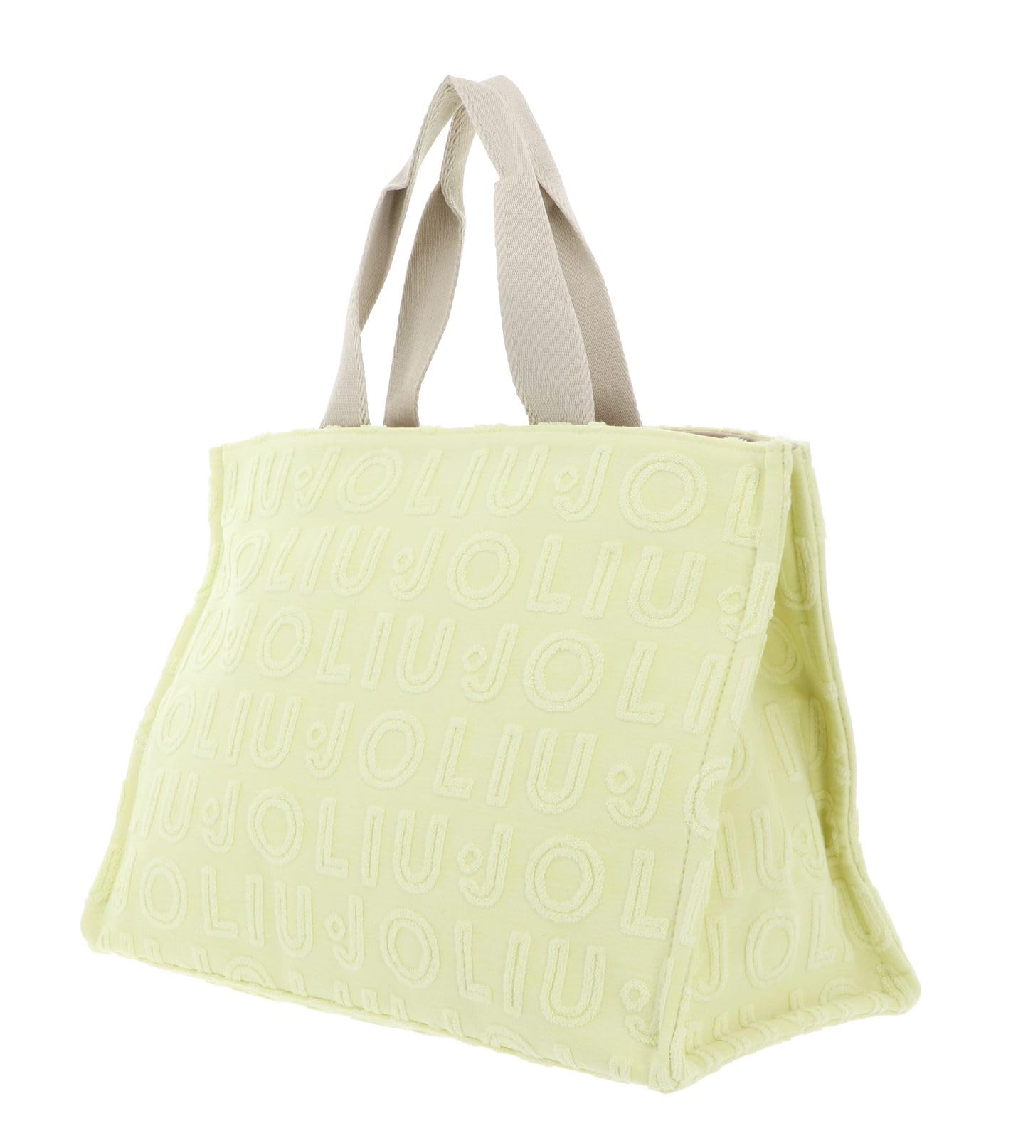 LIU JO Jacquard Plain Tote L Pale Yellow