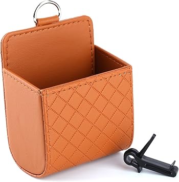 Amazon Com Car Storage Box Car Universal Storage Pouch Bag Phone Mod Sun Glass Box Holder Pocket Organizer Brown Automotive