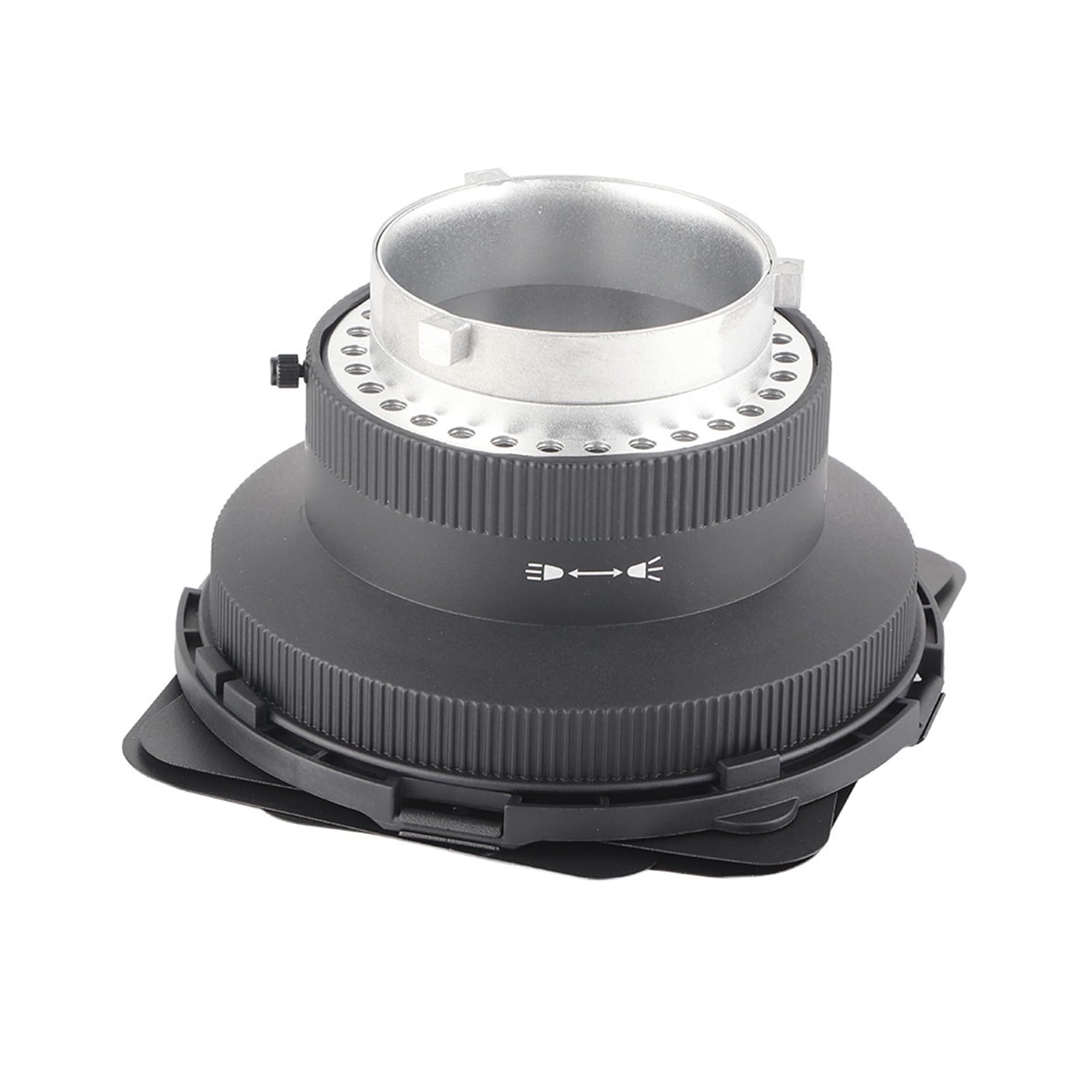 NiceFoto FD‑110 Ajusteur de Lentille de Fresnel pour Lumière de Photographie à Monture, Ajusteur de Filetage à une Seule Main, Effets de Projecteur et de Projecteur de Lumière Uniformes,