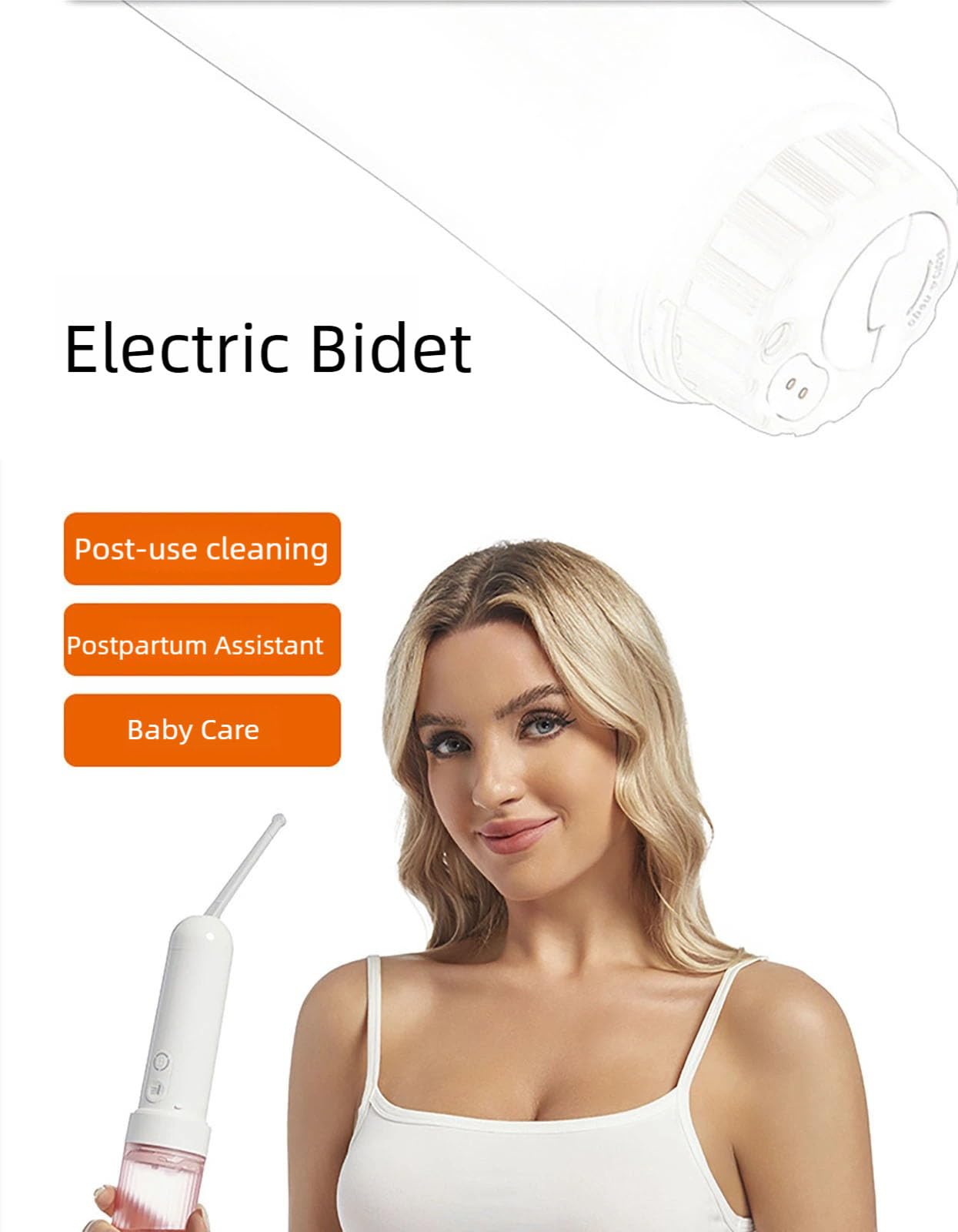 Pulitore elettrico portatile per bidet – Dispositivo di igiene personale per donne, uomini e anziani, ideale per uso domestico
