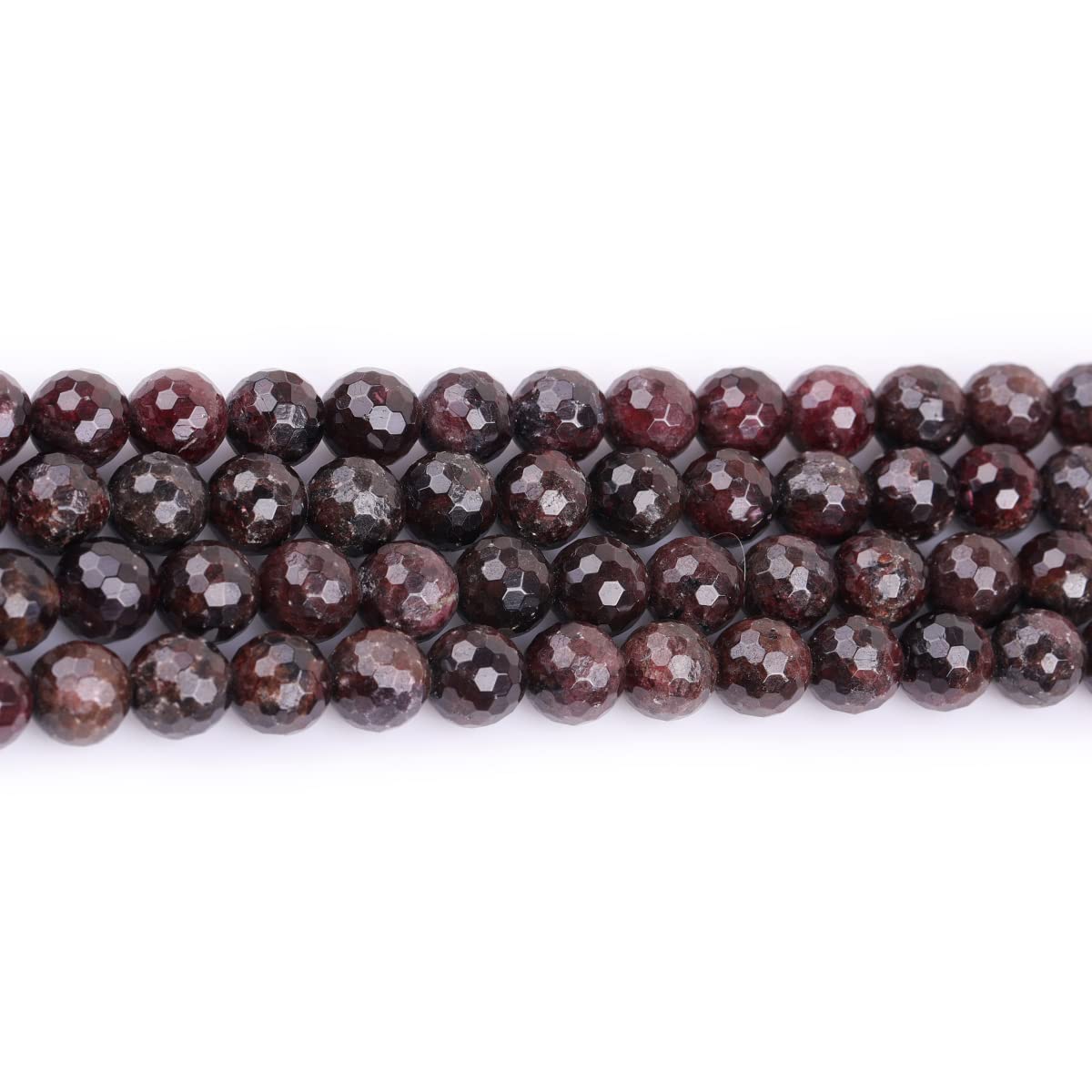 Roter Granat 8 Mm Facettierte Runde Steine, Natürliche Lose