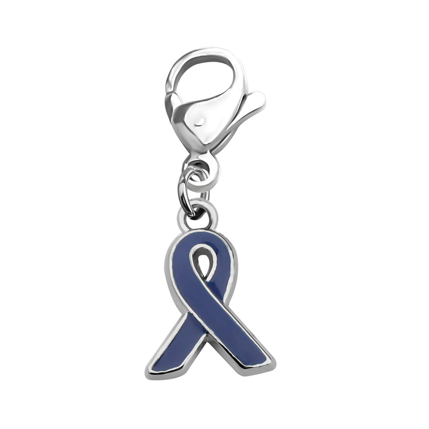 CHOORO Blue Awareness Ribbon Zipper Pull Gift for Colon Cancer
