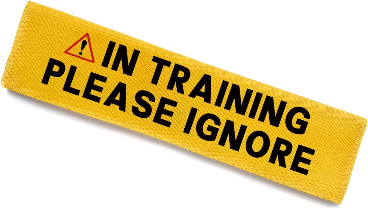 in Training Please Ignore Leash Sleeve, Funny Yellow Dog Alert Hanging ID Patch Tag, Do Not Pet Working Leash Wrap, Pet Birthday Gifts for Dog Owners in Training Please Ignore Leash Sleeve, Funny Yellow Dog Alert Hanging ID Patch Tag, Do Not Pet Working Leash Wrap, Pet Birthday Gifts for Dog Owners