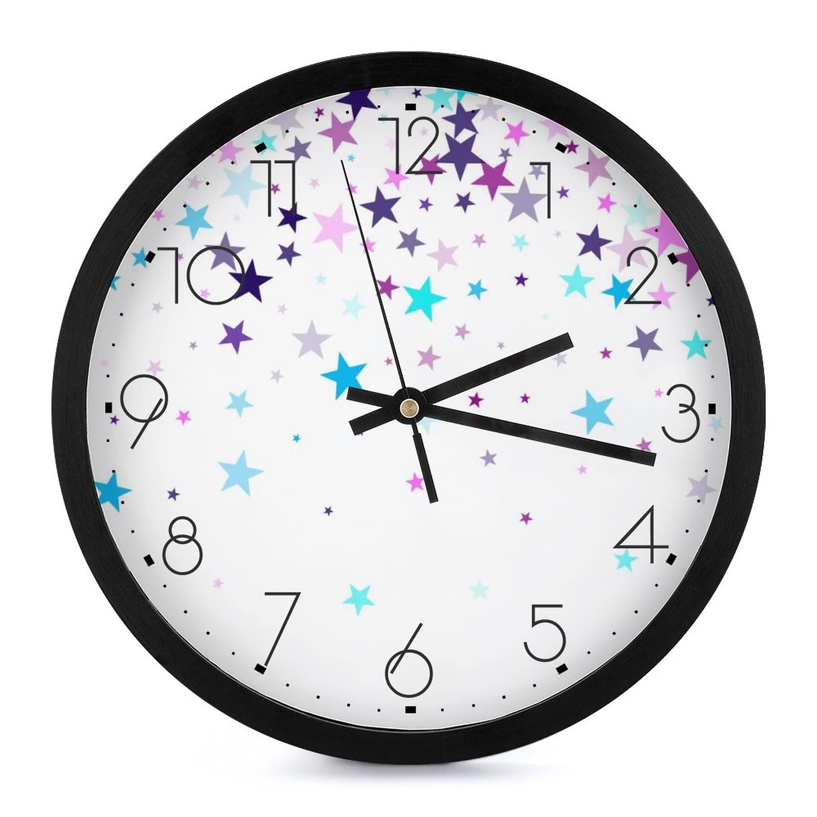 Pendule murale silencieuse moderne 25.4cm horloge de cuisine salon et chambre
