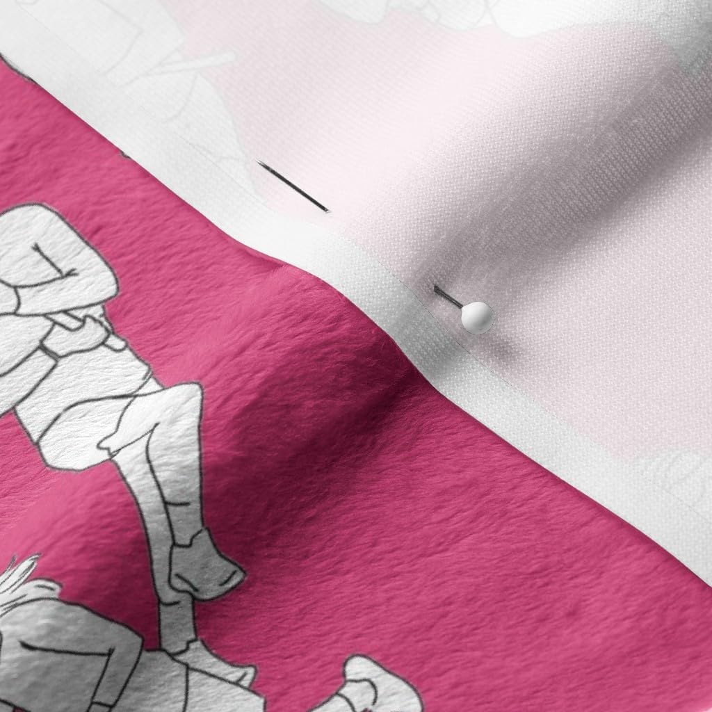 Spoonflower Fabric - Lacrosse Magenta Women Sports Girls Ball Womens High School Canada Printed on Minky Fabric by The Yard - Sewing Baby Blankets Quilt Backing Plush