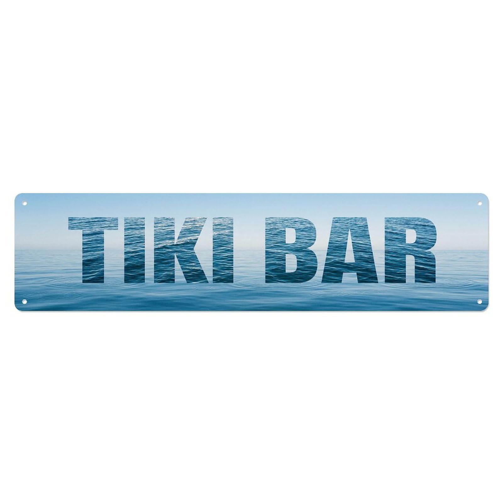 Tiki Bar Outdoor Garden Decor Tropical Beach Bar Oceanripple Metal Tin Sign