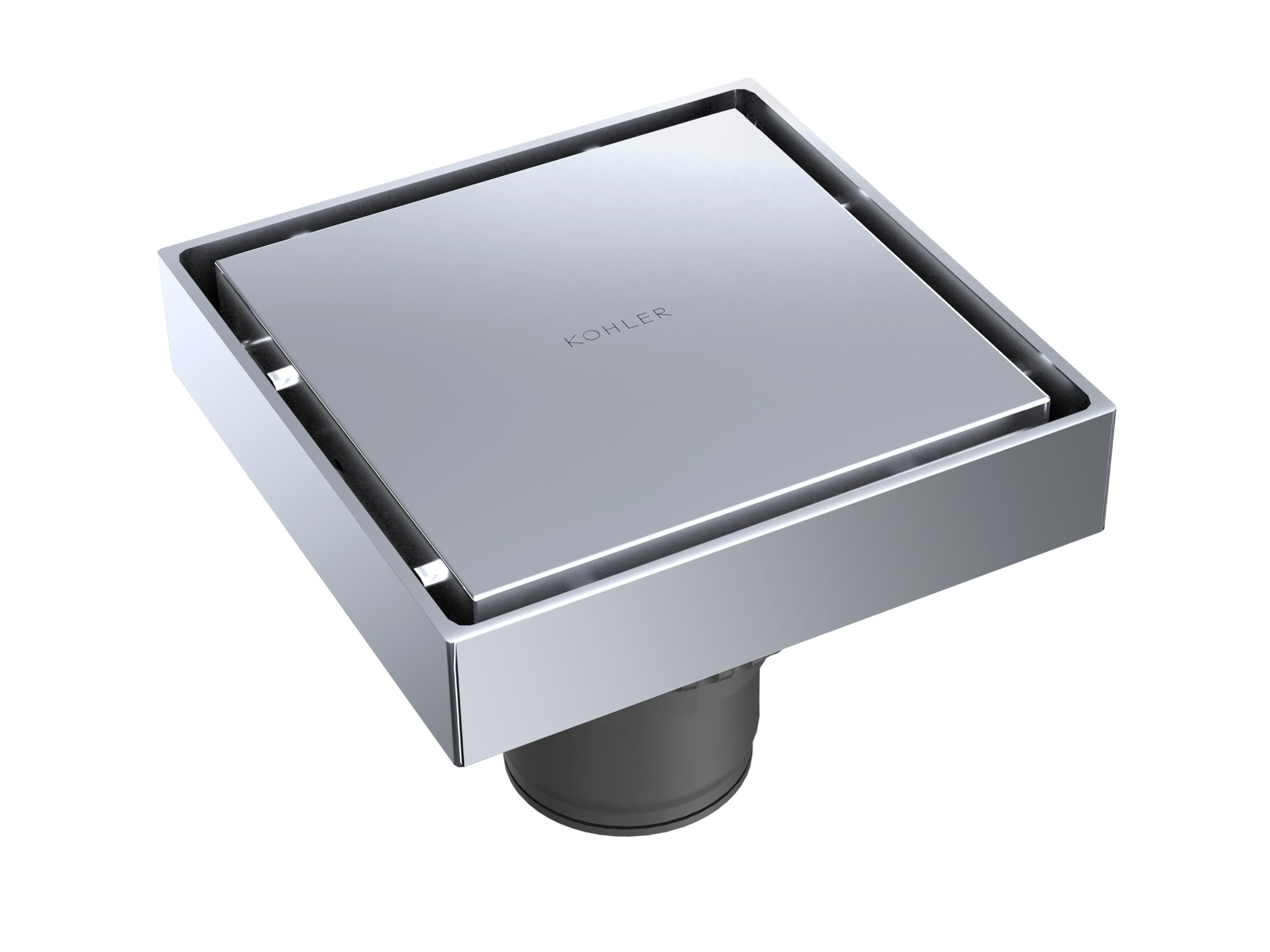 Hidden Floor Drain Square, SS304 Stainless Steel, Dual Usage (Tile Insert) 10W x 8.2H Centimeters