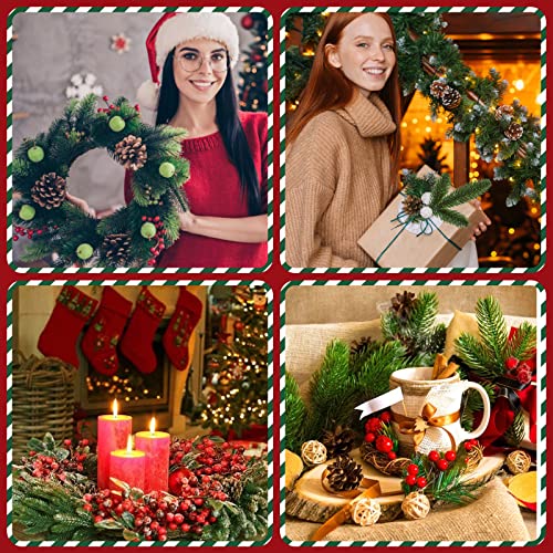 Udefineit 50Pcs Christmas Artificial Pine Greenery Floral Picks, Evergreen Faux Fir Branch Spray Xmas Greenery Pines Twig Stems For Holiday Arrangement Wreath Garland Centerpiece Decorations #TOP5