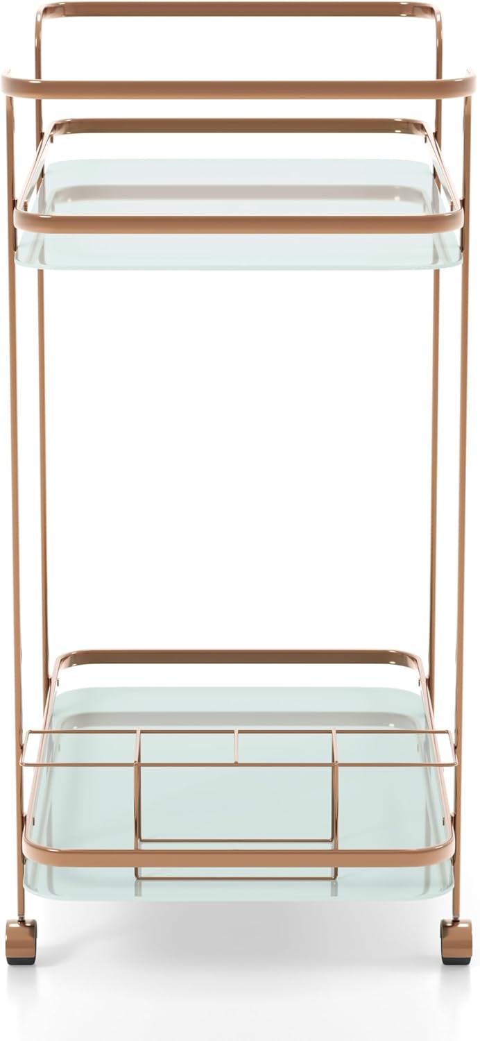 247SHOPATHOME Odenna Serving Cart, Champagne