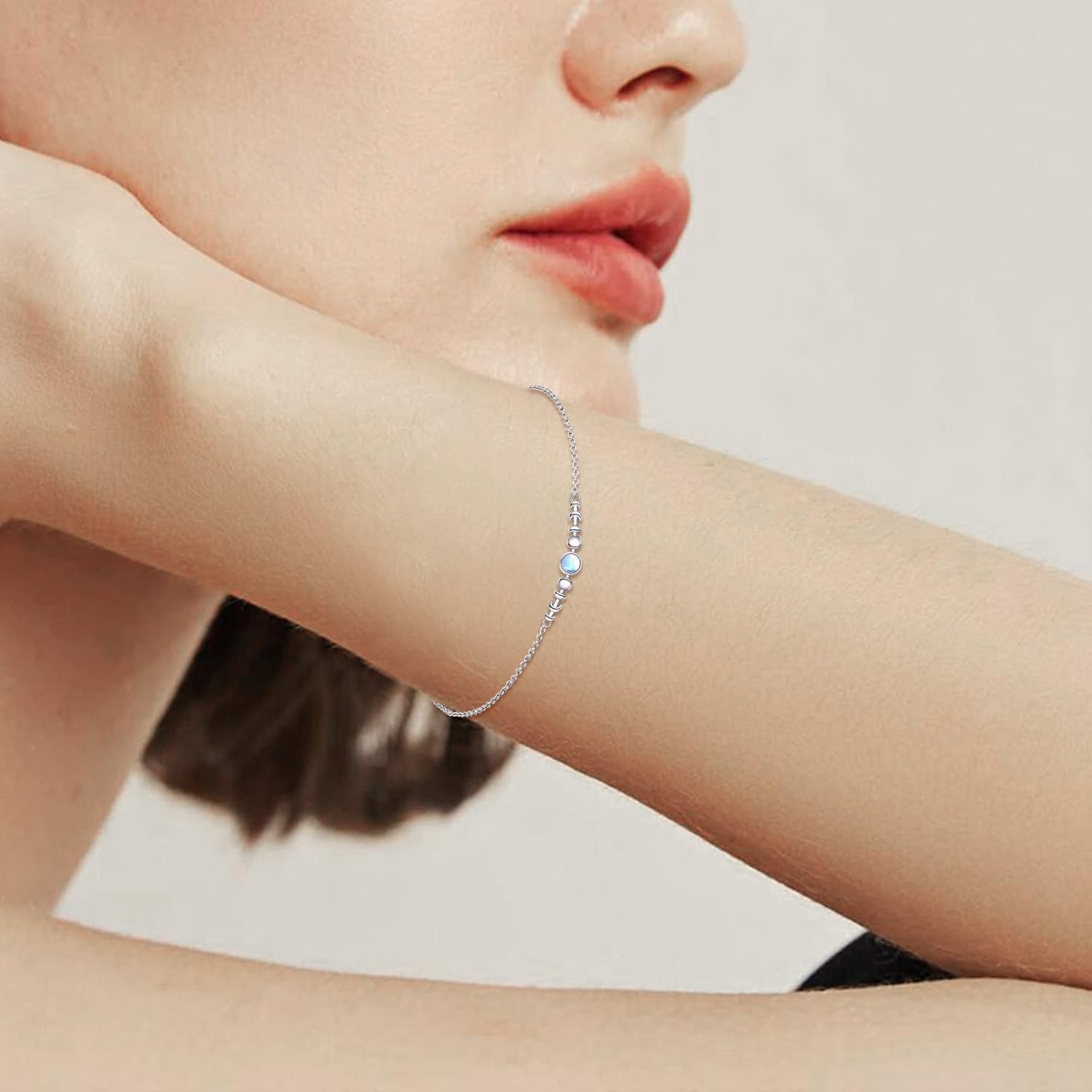 CRMAD 925 Sterling Silver Bracelet for Women Cat/Dragonfly/Ladybug/Star/Hummingbird/Orca/Scottish/Moonstone Bracelet Irish Jewelry - Image 2