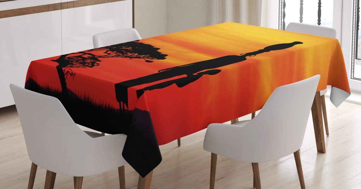 Tovaglia Rettangolare 160x240 cm Africa e Donna Africana Copritavolo in Poliestere Antimacchia Protezione Tavolo per Tavoli da 8 Posti, Ideale per Cucina e Feste 8007v
