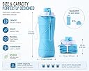 Collapsible Silicone Water Bottle with Leakproof Lid & Carry Strap – Foldable, BPA-Free, Reusable Travel Sports Bottle (Multicolor) gallery image