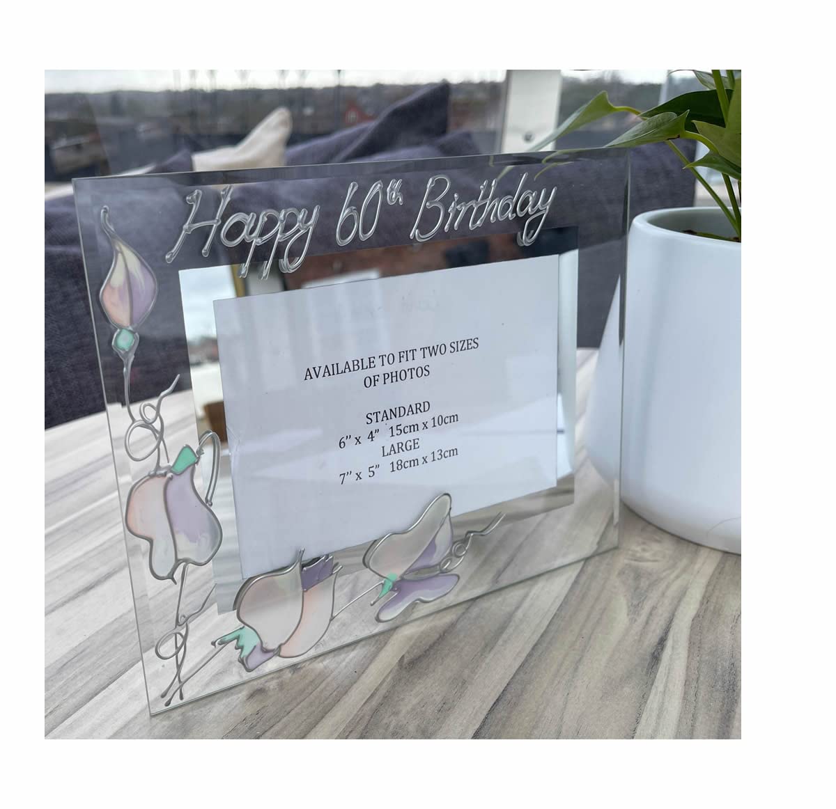 Dreamair 60th Birthday Gift Photo Frame sweet pea (land)