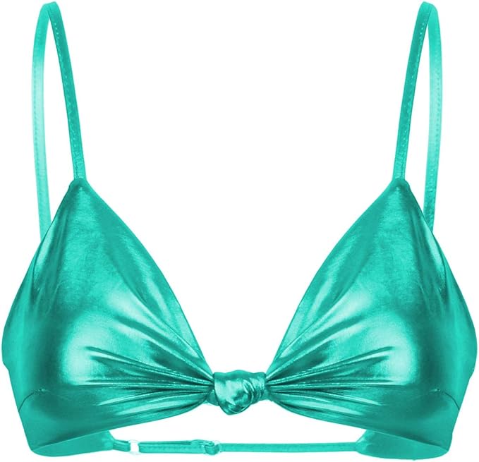 Amazon Feeshow レディース セクシー ビキニ 水着 ブラ トップス メタリック ブラジャー インナーウェア キャミ ブラ 水着ブラ ノンワイヤー ビキニ セパレーツ 通販