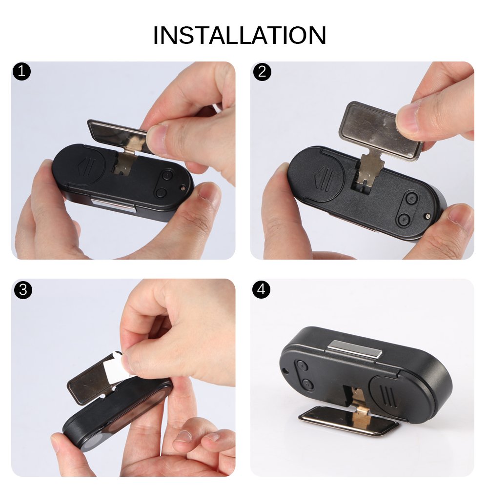 2 en 1 en modo Auto Digital Clock Vehículos Medidor de temperatura con retroiluminación LED universal para coches